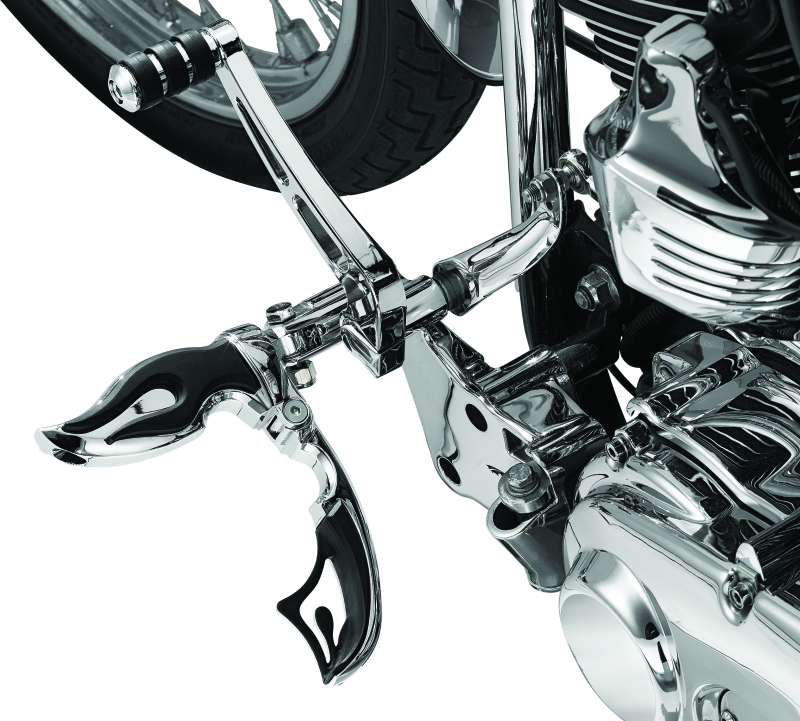 Kuryakyn Flamin Switchblade With Male Mount Adapter Chrome Kuryakyn Footpegs  AXOPROS