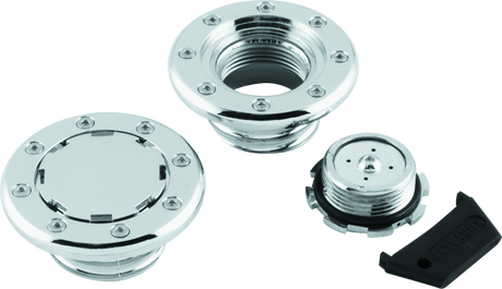 Kuryakyn Flush Mount Gas Caps Non-Vented Chrome Kuryakyn Fuel Caps  AXOPROS