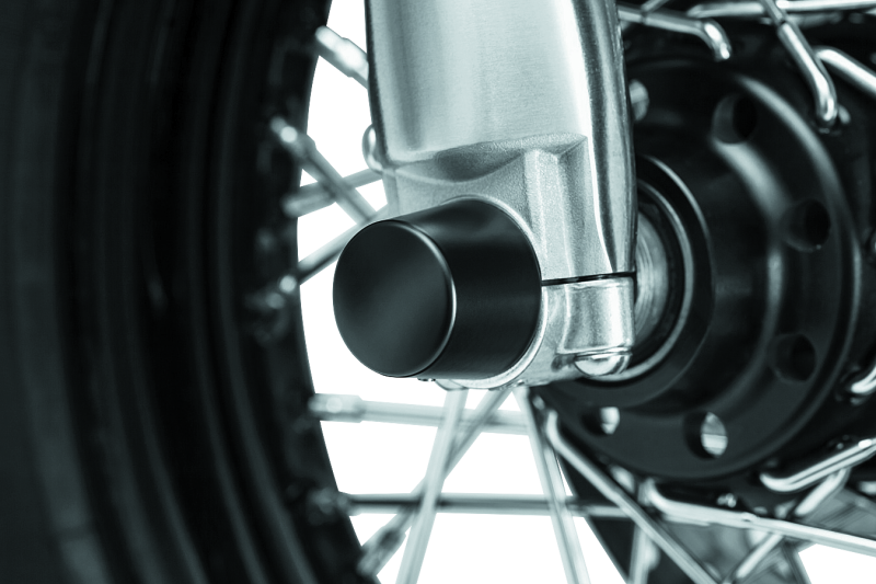 Kuryakyn Front Axle Nut Caps Satin Black Kuryakyn Hardware - Singles  AXOPROS