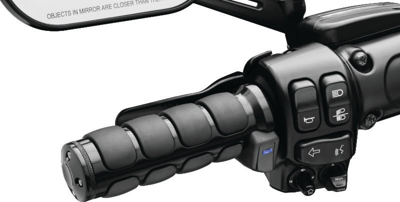Kuryakyn Heated ISO Grips Dual Cable Gloss Black Kuryakyn Grips  AXOPROS