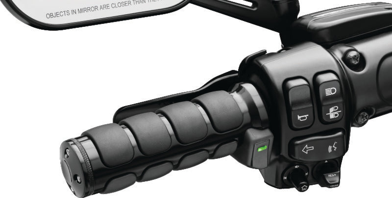 Kuryakyn Heated ISO Grips Dual Cable Gloss Black Kuryakyn Grips  AXOPROS