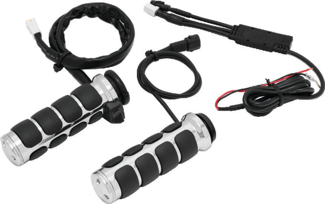 Kuryakyn Heated ISO Grips Throttle-By-Wire Chrome Kuryakyn Grips  AXOPROS