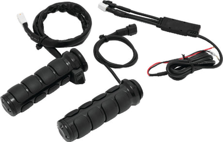 Kuryakyn Heated ISO Grips Throttle-By-Wire Gloss Black Kuryakyn Grips  AXOPROS