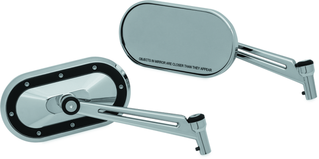 Kuryakyn Heavy Industry Mirrors Chrome/Black Kuryakyn Rear View Mirrors  AXOPROS