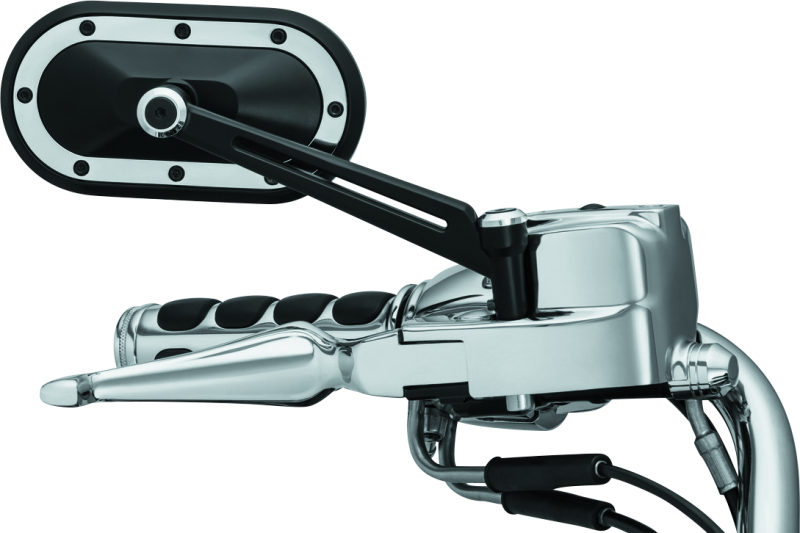 Kuryakyn Heavy Industry Mirrors Satin Black & Chrome Kuryakyn Rear View Mirrors  AXOPROS