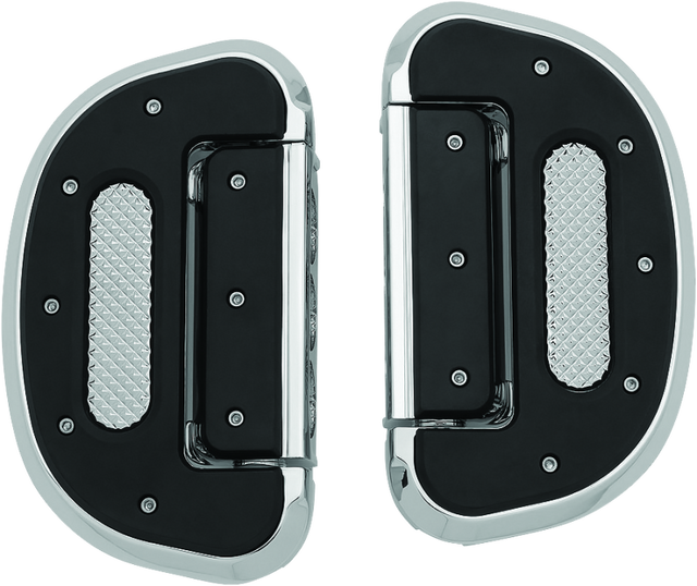 Kuryakyn Heavy Industry Passenger Floorboard Without Adapter Chrome Kuryakyn Footpegs  AXOPROS