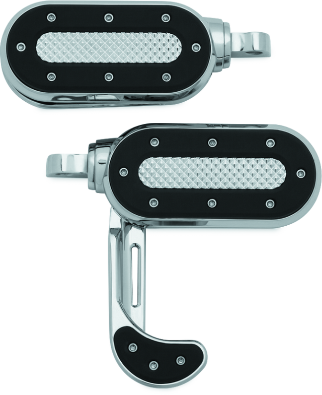 Kuryakyn Heavy Industry Switchblade With Adapter Chrome Kuryakyn Footpegs  AXOPROS