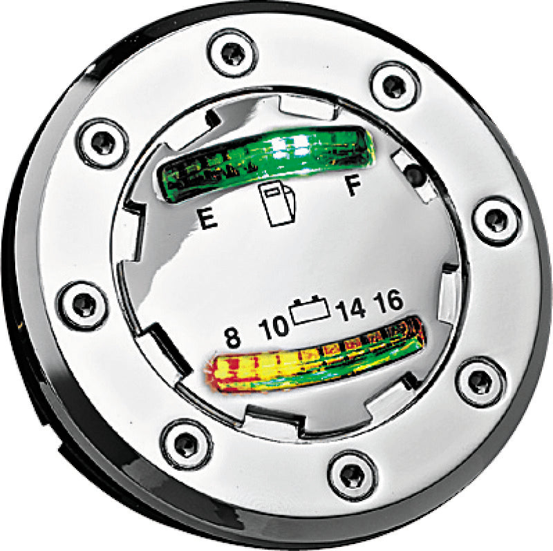 Kuryakyn Informer LED Fuel & Battery Gauge Chrome Kuryakyn Gauges  AXOPROS