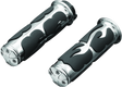 Kuryakyn ISO  Flame Grips  Dual Cable Chrome Kuryakyn Grips  AXOPROS