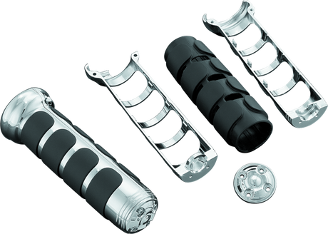 Kuryakyn ISO Grips For GL1800 With Heated Grips Chrome Kuryakyn Grips  AXOPROS