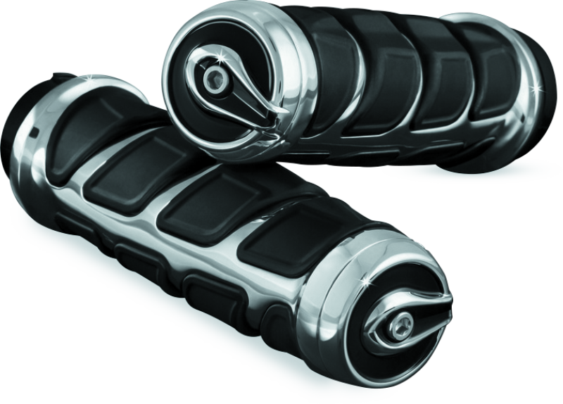 Kuryakyn Kinetic Grips Universal 7/8in Chrome Kuryakyn Grips  AXOPROS
