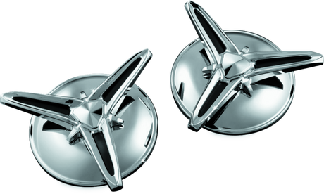 Kuryakyn Knock-Off Center Caps For Trikes Chrome Kuryakyn Wheel Accessories  AXOPROS