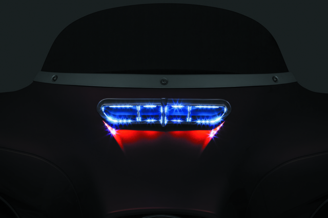 Kuryakyn L.E.D. Fairing Vent Accent 14-Up Touring Chrome Kuryakyn Light Bars & Cubes  AXOPROS