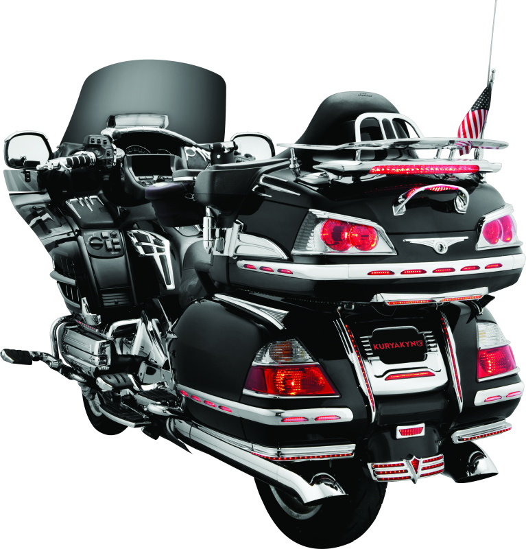 Kuryakyn L.E.D. Lighted Trunk Lid Handle 01-17 GL1800 Chrome Kuryakyn Light Bars & Cubes  AXOPROS