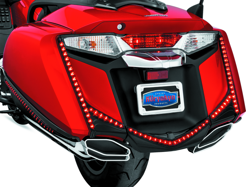 Kuryakyn L.E.D. Rear Fender Tip 12-17 GL1800 Gloss Black Smoke Lens Kuryakyn Light Bars & Cubes  AXOPROS