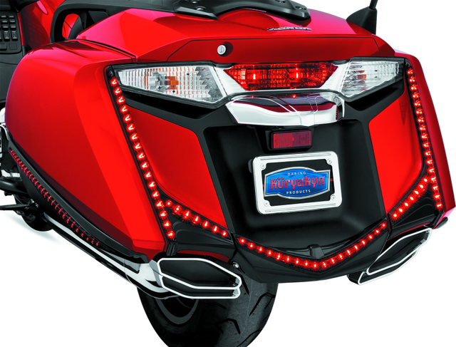 Kuryakyn L.E.D. Rear Fender Tip 12-17 GL1800 Gloss Black Smoke Lens Kuryakyn Light Bars & Cubes  AXOPROS