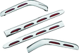 Kuryakyn L.E.D. Saddlebag Molding Set 4 Piece 01-10 GL1800 Chrome Kuryakyn Light Bars & Cubes  AXOPROS