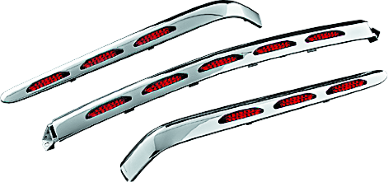 Kuryakyn L.E.D. Trunk Molding For 01-10 GL1800 Chrome Red Lens Kuryakyn Light Bars & Cubes  AXOPROS