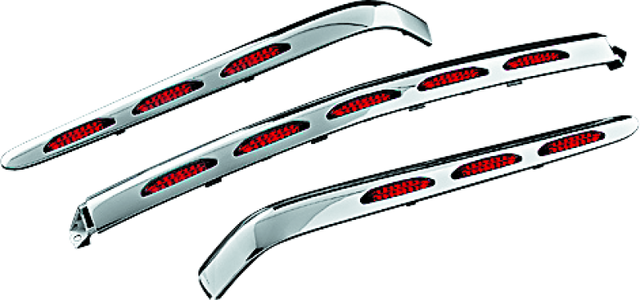 Kuryakyn L.E.D. Trunk Molding For 01-10 GL1800 Chrome Red Lens Kuryakyn Light Bars & Cubes  AXOPROS