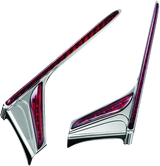 Kuryakyn L.E.D. Vertical Rear Light Strips 12-17 GL1800 Chrome Red Lens Kuryakyn Light Bars & Cubes  AXOPROS