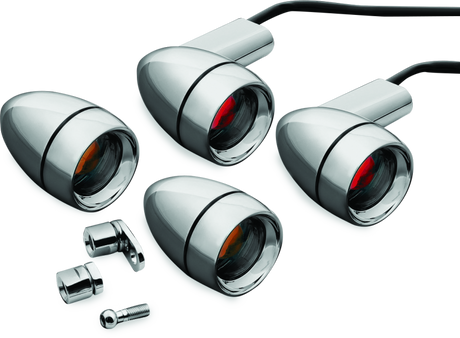 Kuryakyn Late Style Turn Signal Kit Chrome Kuryakyn Light Accessories and Wiring  AXOPROS