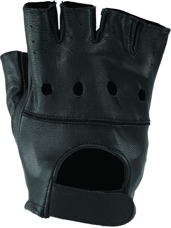 Kuryakyn Leather By River Road Hollister Shorty Gloves Black - Medium Kuryakyn Gloves  AXOPROS