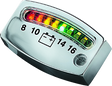 Kuryakyn LED Battery Gauge Universal Chrome Kuryakyn Gauges  AXOPROS