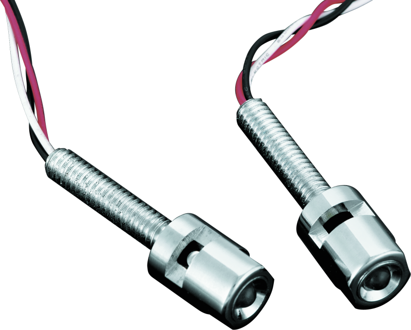 Kuryakyn LED License Plate Light With Red Accent Light Universal Chrome Kuryakyn Light Bars & Cubes  AXOPROS