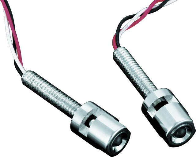 Kuryakyn LED License Plate Light With Red Accent Light Universal Chrome Kuryakyn Light Bars & Cubes  AXOPROS