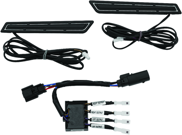 Kuryakyn LED Saddlebag Hinge Accents Black Kuryakyn Light Bars & Cubes  AXOPROS