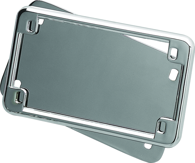 Kuryakyn License Frame & Backing Plate Set 4in X 7in Chrome Kuryakyn License Frame  AXOPROS