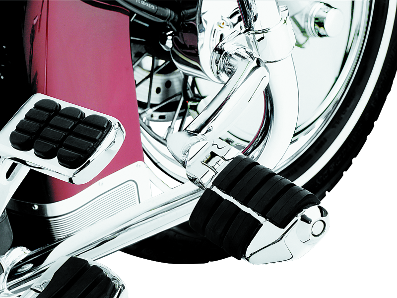 Kuryakyn Longhorn Offset Dually ISO Peg With  1-1/4in Clamp Chrome Kuryakyn Footpegs  AXOPROS