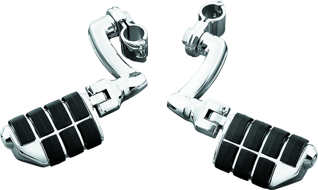 Kuryakyn Longhorn Offset Dually ISO Peg With  1-1/4in Clamp Chrome Kuryakyn Footpegs  AXOPROS