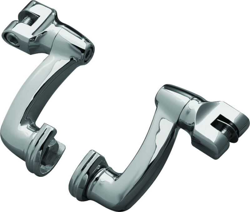 Kuryakyn Longhorn Offset Peg Mounts Chrome (Pair) Kuryakyn Footpegs  AXOPROS