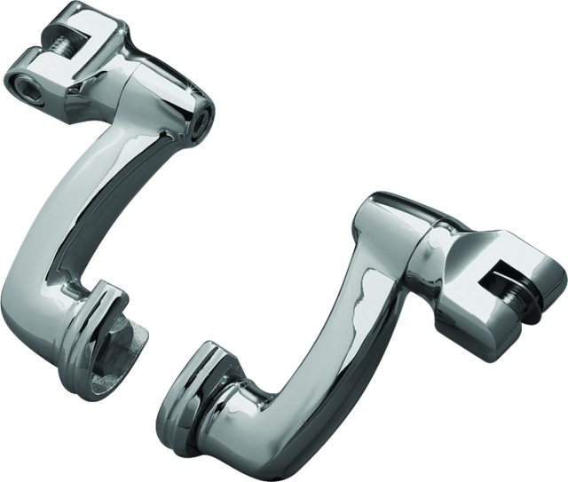 Kuryakyn Longhorn Offset Peg Mounts Chrome (Pair) Kuryakyn Footpegs  AXOPROS
