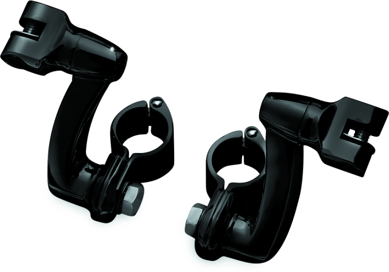 Kuryakyn Longhorn Offset Peg Mounts With 1-1/4inch Clamp Black Kuryakyn Footpegs  AXOPROS