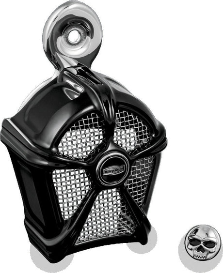 Kuryakyn Mach 2 Horn Cover Black With Chrome Mesh Kuryakyn Horn Accessories  AXOPROS