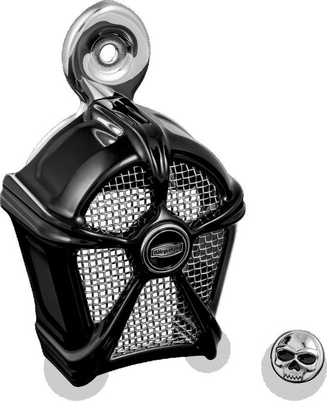 Kuryakyn Mach 2 Horn Cover Black With Chrome Mesh Kuryakyn Horn Accessories  AXOPROS
