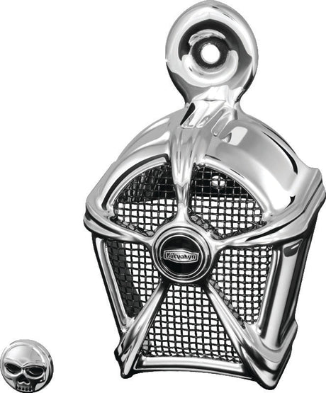 Kuryakyn Mach 2 Horn Cover Chrome With Black Mesh Kuryakyn Horn Accessories  AXOPROS