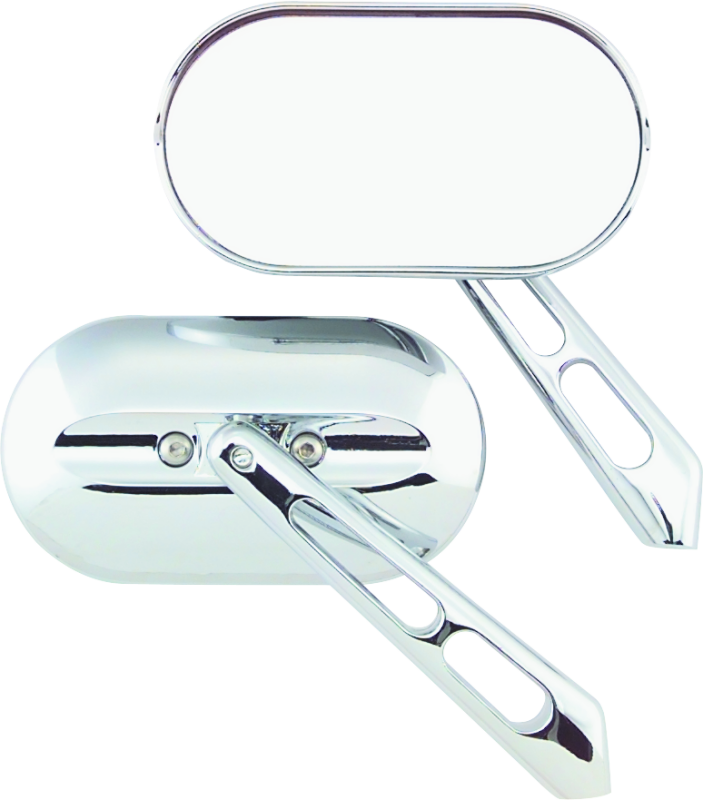 Kuryakyn Magnum Mirrors Small Flat Glass Chrome Kuryakyn Rear View Mirrors  AXOPROS