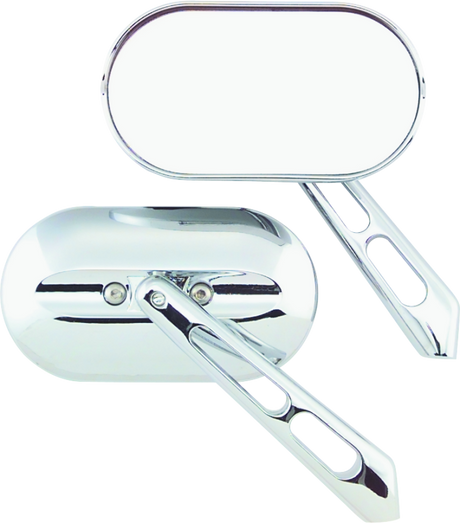 Kuryakyn Magnum Mirrors Small Flat Glass Chrome Kuryakyn Rear View Mirrors  AXOPROS