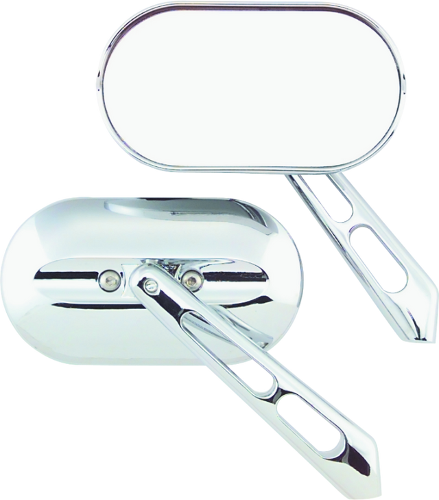 Kuryakyn Magnum Mirrors Small Flat Glass Chrome Kuryakyn Rear View Mirrors  AXOPROS
