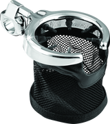 Kuryakyn Mesh Basket Universal Drink Holder 1in Clamp Chrome Kuryakyn Cup Holders  AXOPROS