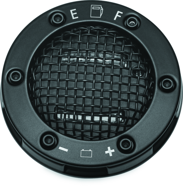 Kuryakyn Mesh LED Fuel & Battery Gauge Black Kuryakyn Gauges  AXOPROS