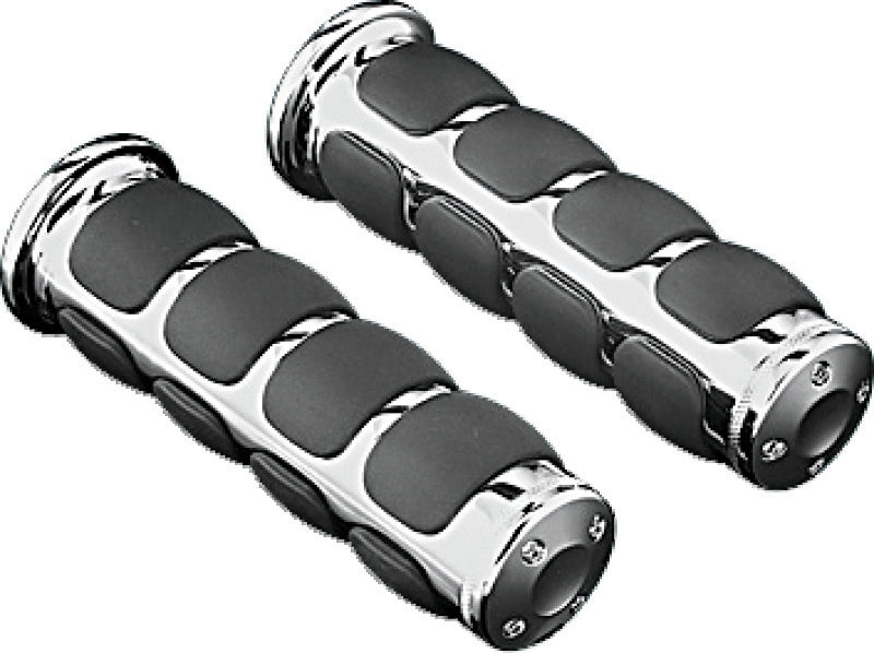 Kuryakyn Metric ISO Grips Chrome Kuryakyn Grips  AXOPROS