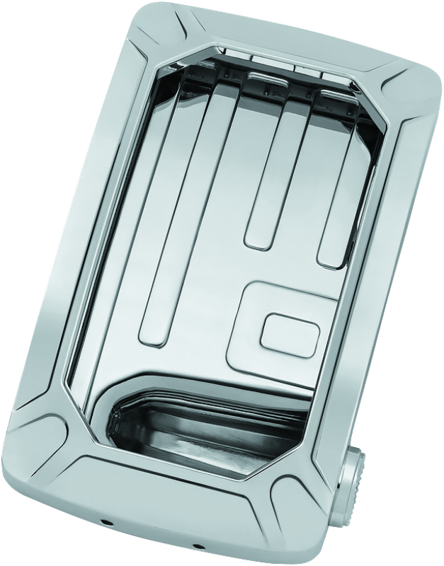 Kuryakyn Nova Curved Vertical Mount Side License Plate Holder Chrome Kuryakyn License Plate Relocation  AXOPROS