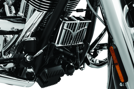 Kuryakyn Oil Cooler Cover 14-23 Indian Models Chrome Kuryakyn Other Body Components  AXOPROS