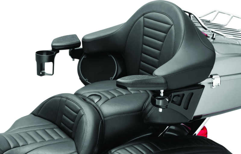 Kuryakyn Passenger Armrest 14-Up Touring & Tri Glide Black Kuryakyn Armrests  AXOPROS