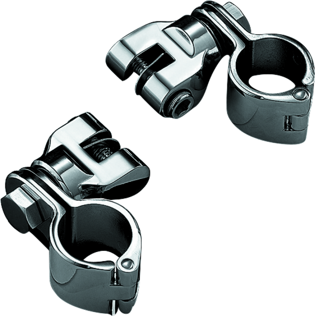 Kuryakyn Peg Mounts With 1-1/4in Magnum Quick Clamps Chrome (Pair) Kuryakyn Footpegs  AXOPROS