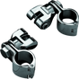 Kuryakyn Peg Mounts With 1-1/4in Magnum Quick Clamps Chrome (Pair) Kuryakyn Footpegs  AXOPROS